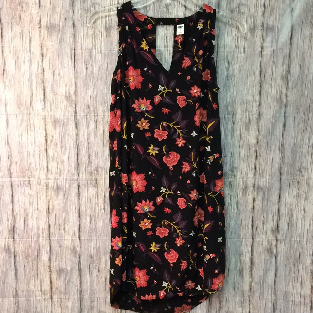 Old Navy keyhole high low floral dress tunic style